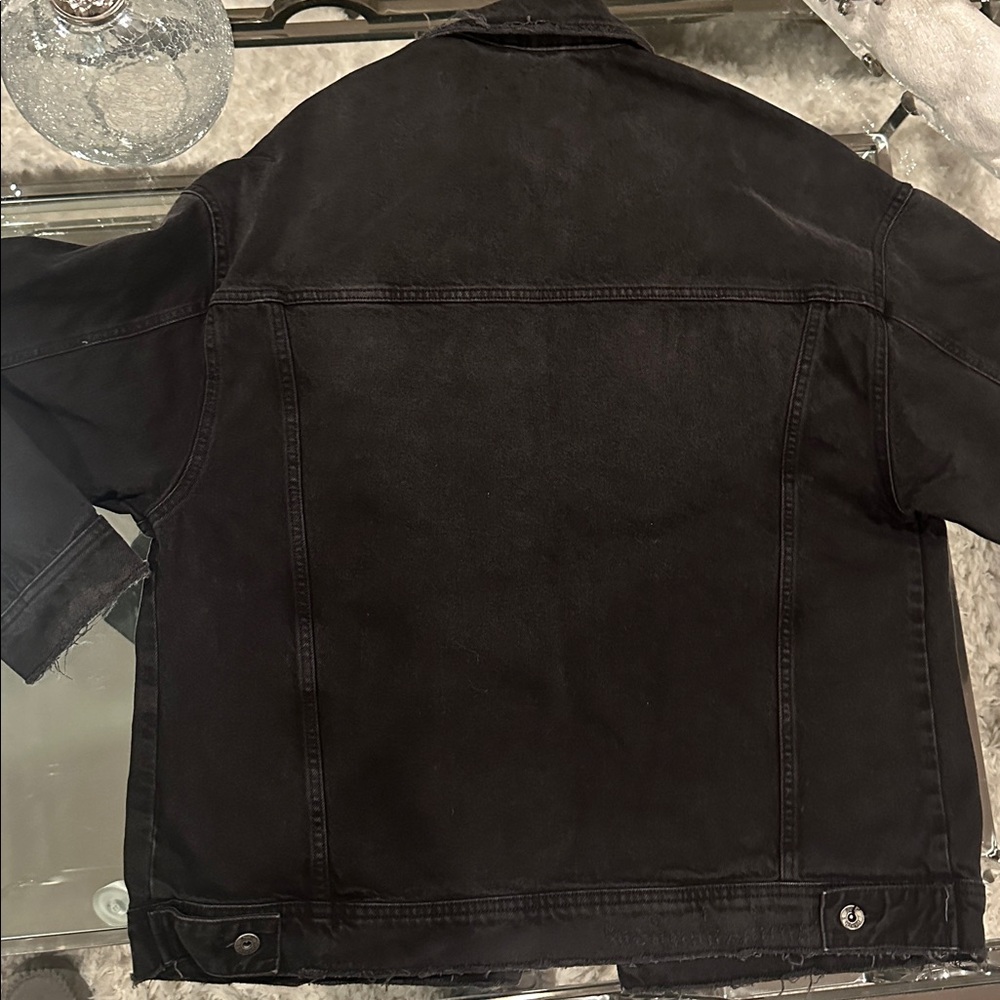 Zara Black Denim Jacket - Picture 5 of 7